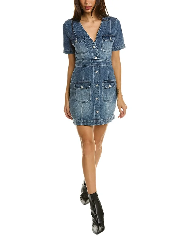 Amanda Uprichard Abitha Denim Mini Dress High-waist Denim Skirt