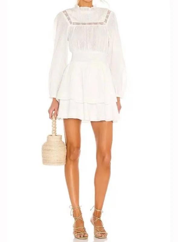 Berit Mini Dress In Ivory Front Pocket Mini Skirt