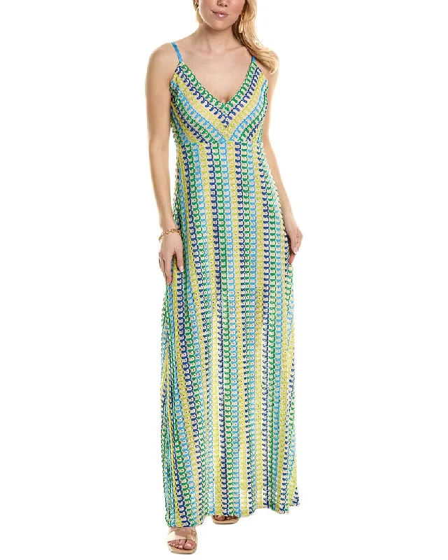 Ramy Brook Della Maxi Dress Pleated Floral Maxi