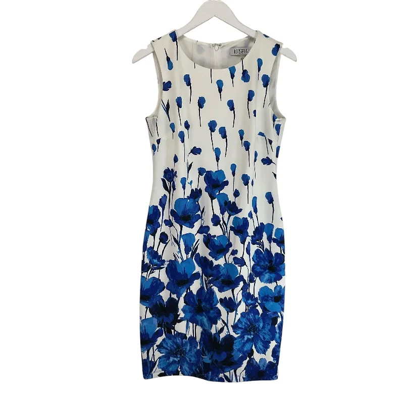 Dress Casual Midi By Kasper In Blue & White, Size: 4 Boho Midi Skirt