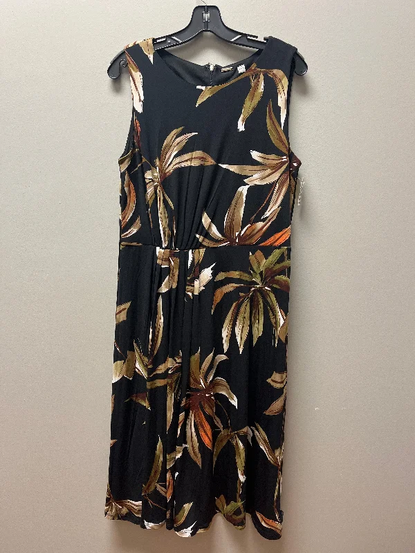 Dress Casual Midi By T Tahari In Multi-colored, Size: L Stylish Pleated Skirt