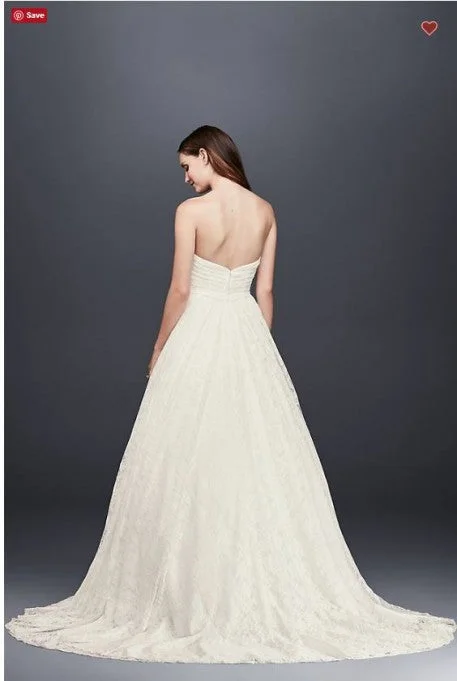 David's Bridal Sweetheart Lace Lace Detail Gown