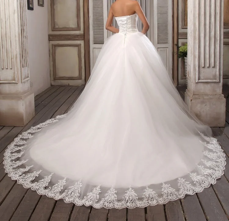 Other Ball gown with Corset Back, Chantilly Lace Appliqu Lace Party Gown